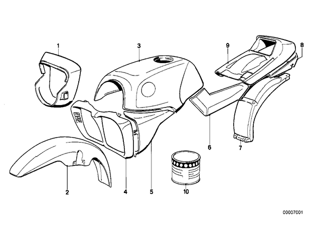 46621450471 - Body Equipment: Mudguard Rear - Schwarz-matt for BMW-Motorrad Image