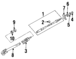 E69Z3524A - Steering: Upper Shaft for Ford Image image