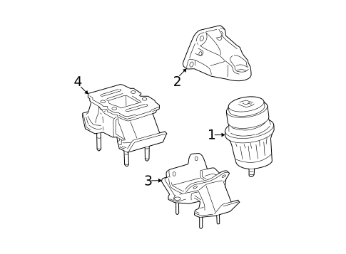 Engine & Trans Mounting for 2013 Lexus IS250 #0