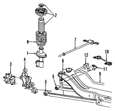 Rear Suspension for 1995 Saturn SL #0