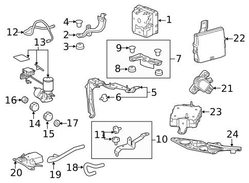 ABS Components for 2016 Lexus RX450h #0