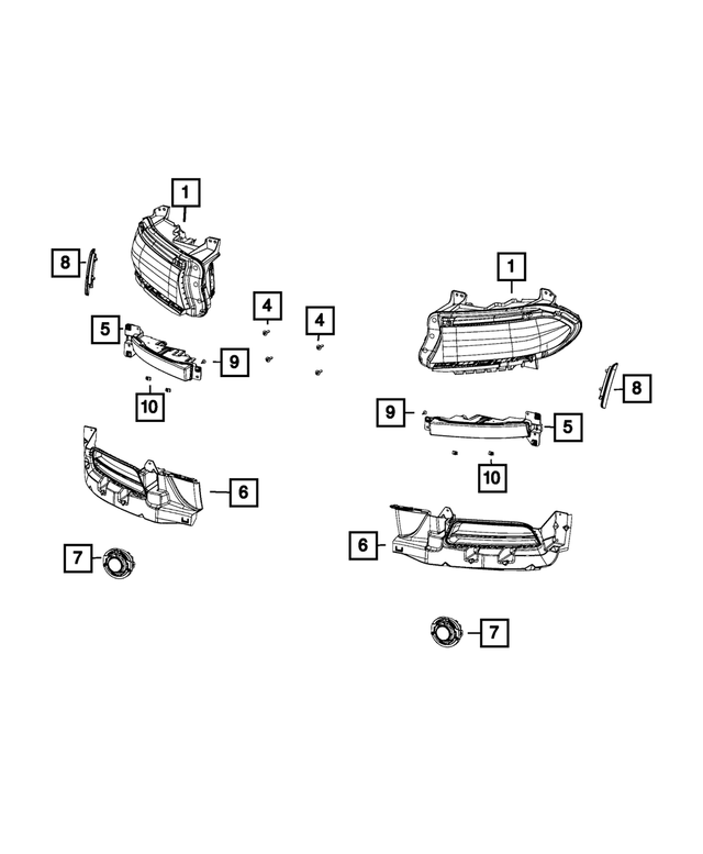 68294430AH - : Headlamp, Right for Mopar Image