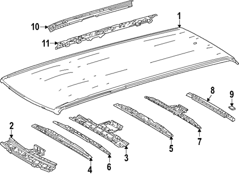 Roof & Components for 2024 Lexus GX550 #1