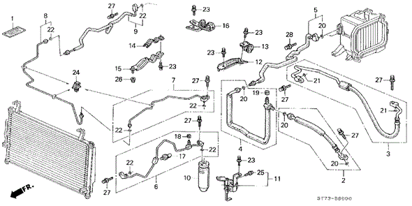 A/C Hoses - Pipes (1) for 1999 Acura Integra #0