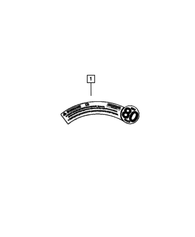 68229420AA - Labels: Space Saver Spare Warning Label for Mopar Image
