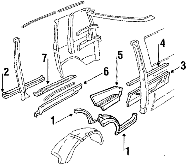 3961079 - Body: Outer Rocker for GM Image