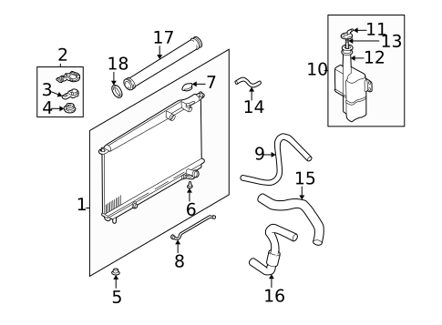 Radiator & Components for 2002 Hyundai Sonata #1