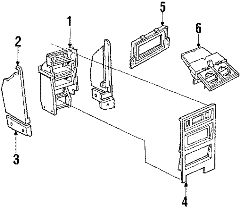 Front Console for 1988 Chrysler LeBaron #0