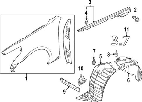 Fender & Components for 2015 INFINITI Q40 #0