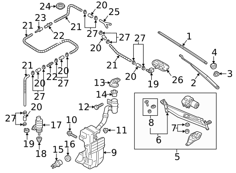 Wiper & Washer Components for 2021 Volkswagen Passat #0