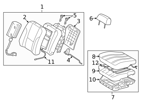 Front Seat Components for 2001 Toyota Avalon #0
