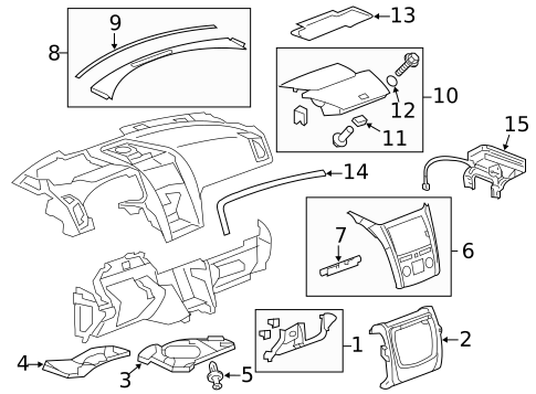 Instrument Panel Components for 2011 Chevrolet Traverse #0