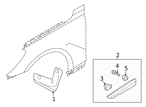 Exterior Trim - Fender for 2022 Genesis G90 #0