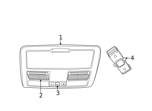 Overhead Console for 2012 Chrysler 300 #0