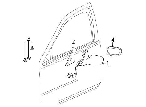 Outside Mirrors for 1998 Cadillac Seville #0