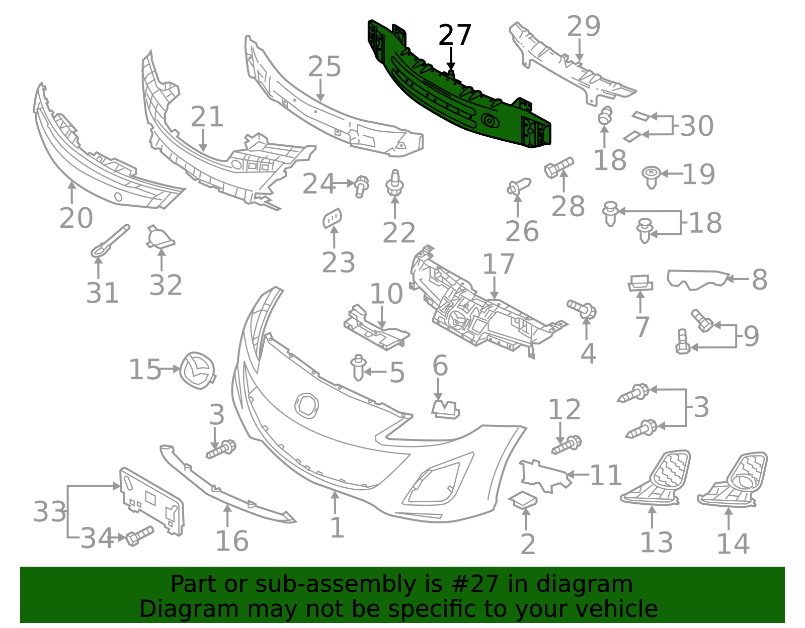 BBM4-50-070B - Impact Bar - 2010-2013 Mazda 3 | Mazda Swag