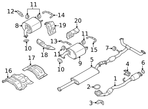 Exhaust Components for 2013 Suzuki Kizashi #0