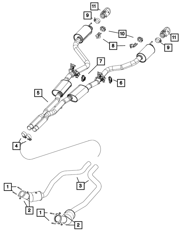 68516710AA - Exhaust: Exhaust Muffler And Tailpipe for Mopar Image