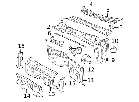 Cowl for 2004 Lincoln Aviator #0