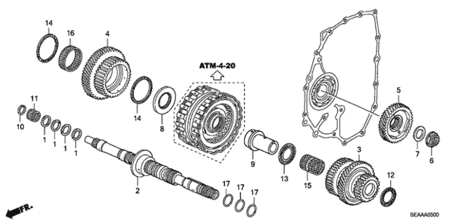 AT Mainshaft for 2008 Acura TSX #0
