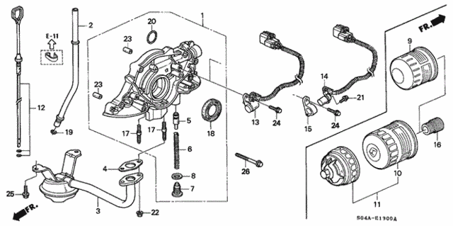 Oil Pump - Oil Strainer for 2000 Honda Civic #0