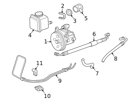Pump & Hoses for 2006 Chrysler Crossfire #0