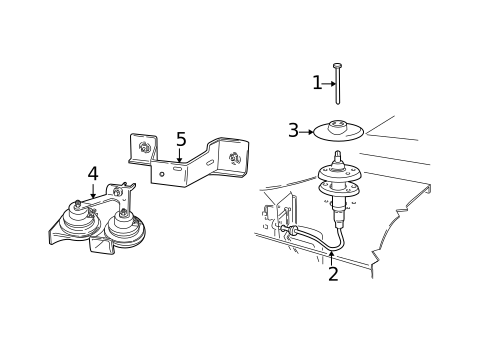 Horn for 2004 Ford Mustang #0