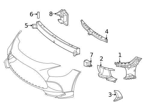 Bumper & Components - Front for 2021 Mercedes-Benz AMG&reg; GT Black Series #1