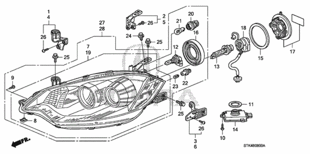 Headlight for 2009 Acura RDX #0