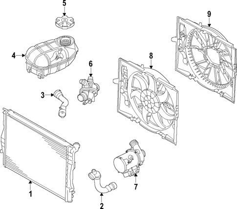 Radiator & Components for 2017 BMW 340i GT xDrive #1