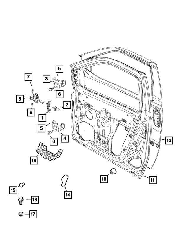 « 68202208AA – Doors, Door Mirrors and Related Parts : Encadrement De Porte Goupille pour Mopar Image »