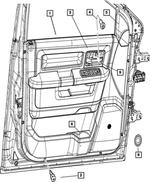 1VY441U7AG - Interior Trim: Front Door Trim Panel, Right for Mopar Image