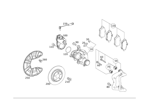 Rear Wheel Brake for 2018 Mercedes-Benz SLC300 #0