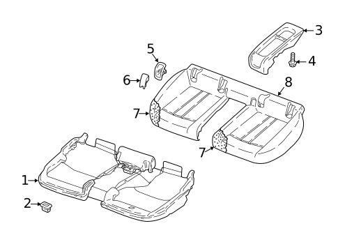 Rear Seat Components for 2023 Audi A5 Quattro #2