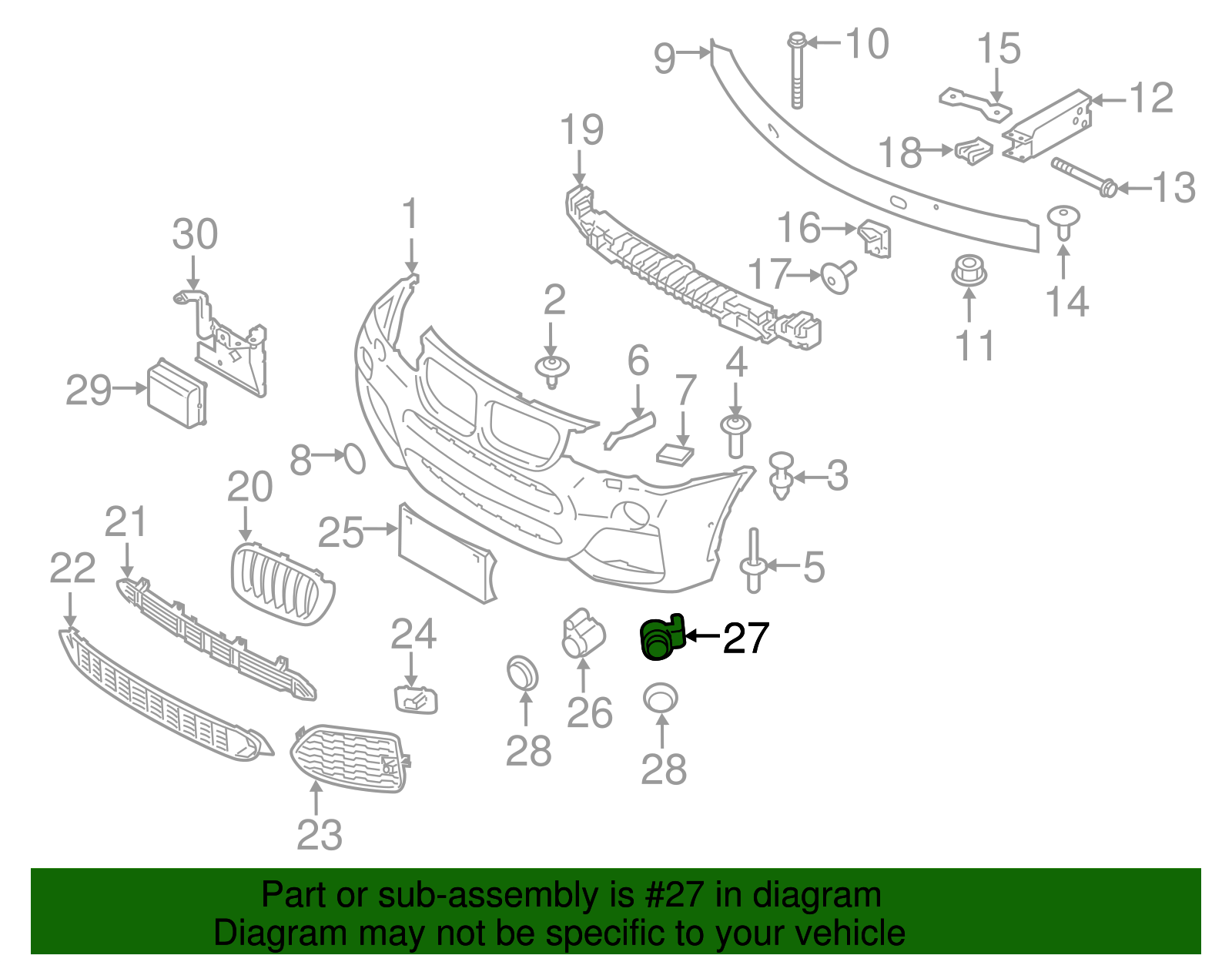 Park Sensor - BMW (66209312617)
