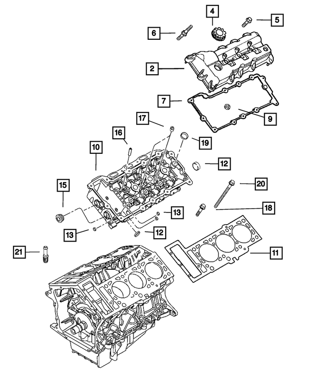 4663703AB - Engine 2.7L Six Cylinder: Cylinder Head Cover for Mopar Image