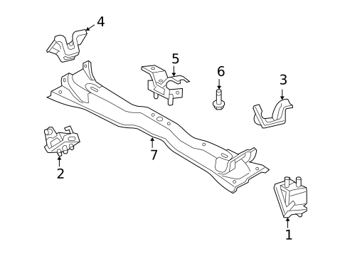 Engine & Trans Mounting for 2010 Ford Explorer Sport Trac #0
