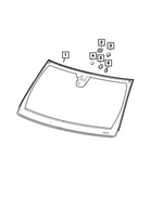 55112833AE - Glass: Windshield for Dodge: Durango | Jeep: Grand Cherokee, Grand Cherokee WK Image