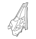 1K6802124A - Body: Inner Hinge Pillar for Volkswagen: GTI, R32, Rabbit Image