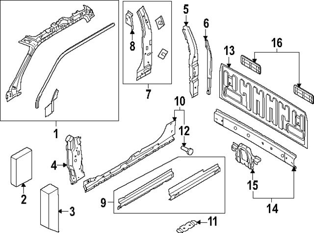 PC3Z2832284E - Body: Windshield Pillar Reinforced Insulator for Ford: F-250 Super Duty, F-350 Super Duty, F-450 Super Duty Image