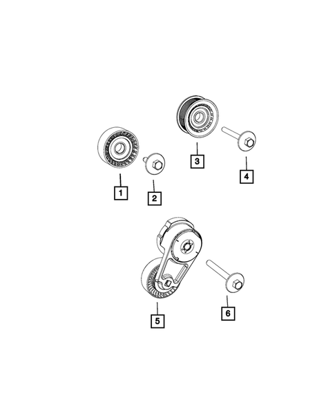 Pulleys and Related Parts for 2014 Ram ProMaster 1500 #0