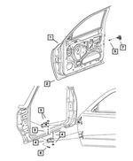 6508234AA - Doors, Door Mirrors and Related Parts: Button Head Torx Screw And Washer for Chrysler: 300, Aspen, PT Cruiser | Dodge: Charger, Dakota, Durango, Magnum, Ram 1500, Ram 2500, Ram 3500 | Ram: Dakota Image