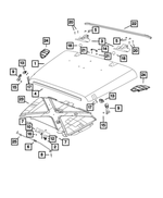 6105032AA - Body Sheet Metal Except Doors: Hex Flange Head Screw for Chrysler: 300, Sebring | Dodge: Challenger, Charger, Viper | Jeep: Compass, Patriot, Wrangler, Wrangler JK | Ram: ProMaster 1500, ProMaster 2500, ProMaster 3500, ProMaster EV | SRT: Viper Image