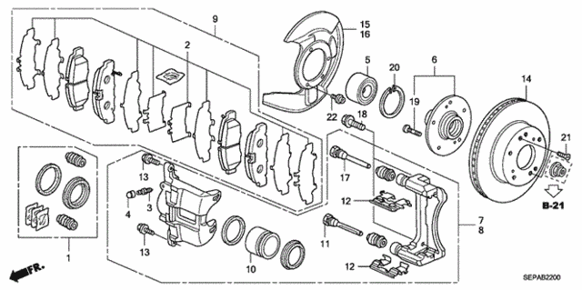 Front Brake (1) for 2008 Acura TL #0