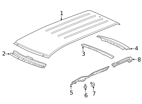 Roof & Components for 2020 Honda Odyssey #1
