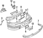 10168101 - Body: Bumper Cover for Pontiac: Trans Sport Image