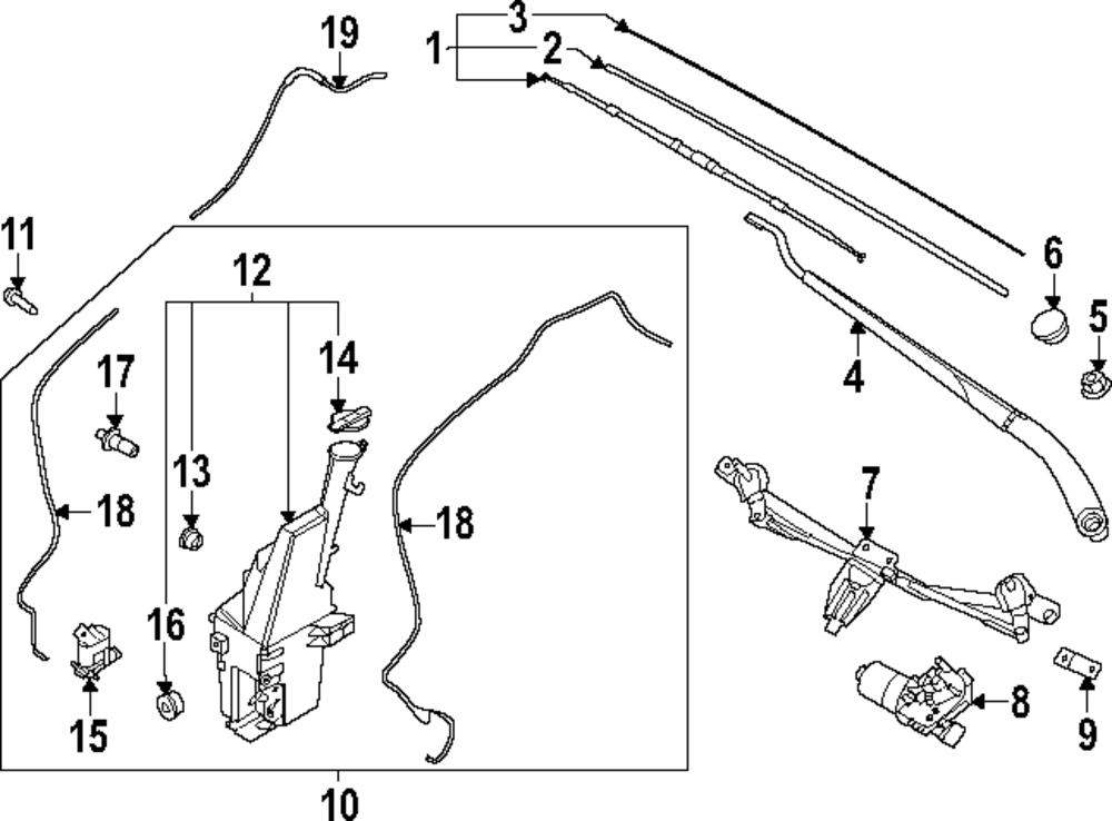 98350-2Z000 - Kia Wiper Blade 2021-2025 Kia Seltos | Performance Auto Parts