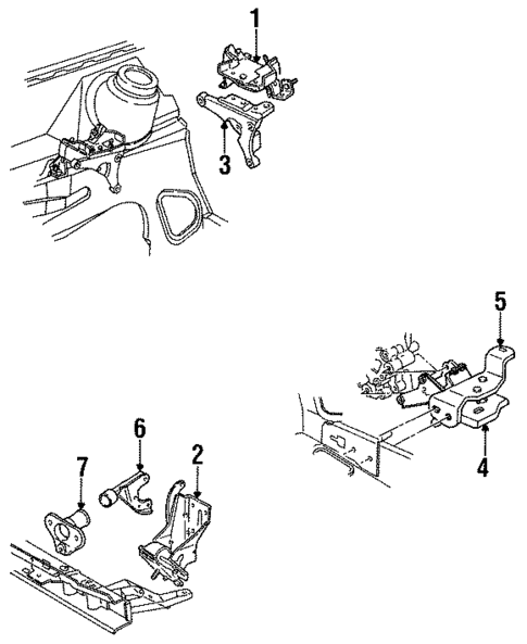 Engine & Trans Mounting for 1990 Mercury Topaz #0