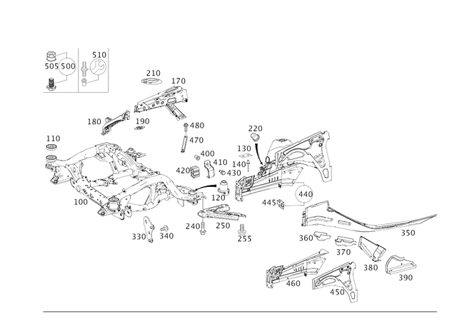 2026260711 - Front-End Assembly, Front Panel: Plate for Mercedes-Benz: 300C, 300CD, AMG GT 43, AMG GT 53, AMG GT 63, AMG GT 63 S, AMG GT 63 S E Performance, C250, C300, C350, C350e, C400, C43 AMG, C450 AMG, C63 AMG, C63 AMG S, C63 AMG S E Performance, CLE300, CLE450, CLE53 AMG, CLK320, CLK350, CLK500, CLK55 AMG, CLK550, CLK63 AMG, CLS400, CLS450, CLS53 AMG, CLS550, CLS63 AMG, CLS63 AMG S, E250, E300, E350, E400, E43 AMG, E450, E53 AMG, E550, E63 AMG, E63 AMG S, EQE 350, EQE 350+, EQE 500, EQE AMG, GL320, GL350, GL450, GL550, GL63 AMG, GLC300, GLC350e, GLC43 AMG, GLC63 AMG, GLC63 AMG S, GLC63 AMG S E Performance, GLE300d, GLE350, GLE400, GLE43 AMG, GLE450 AMG, GLE550e, GLE63 AMG, GLE63 AMG S, GLK250, GLK350, GLS350d, GLS450, GLS550, GLS63 AMG, ML250, ML320, ML350, ML400, ML450, ML500, ML550, ML63 AMG, R320, R350, R500 Image image