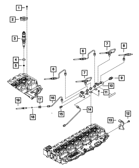 Fuel Rail and Injectors for 2012 Ram 3500 #0